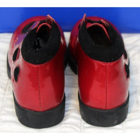 Vtg Jumping Jacks Red Boots 11.5 M Girl Heart to Heart Shiny Chukka Rain Patent - Picture 4 of 10